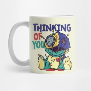 Thinking of You // Funny Voodoo Doll Cartoon Mug